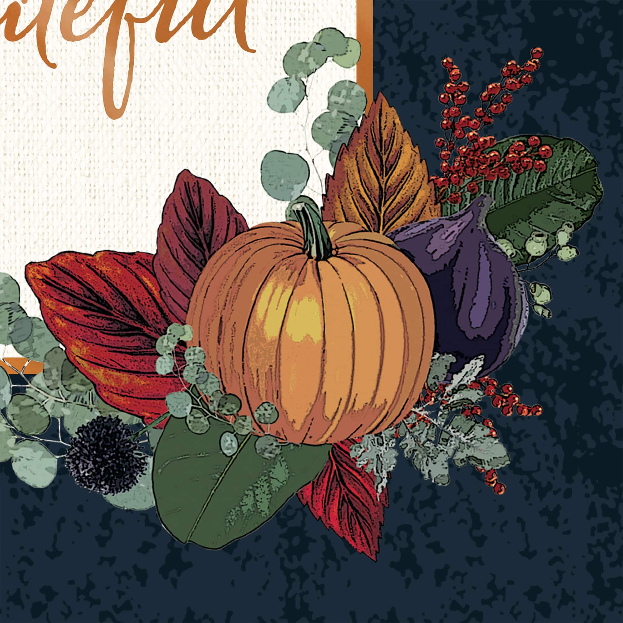 Beistle 5" x 5" Grateful Fall Thanksgiving Beverage Napkins, 32ct.